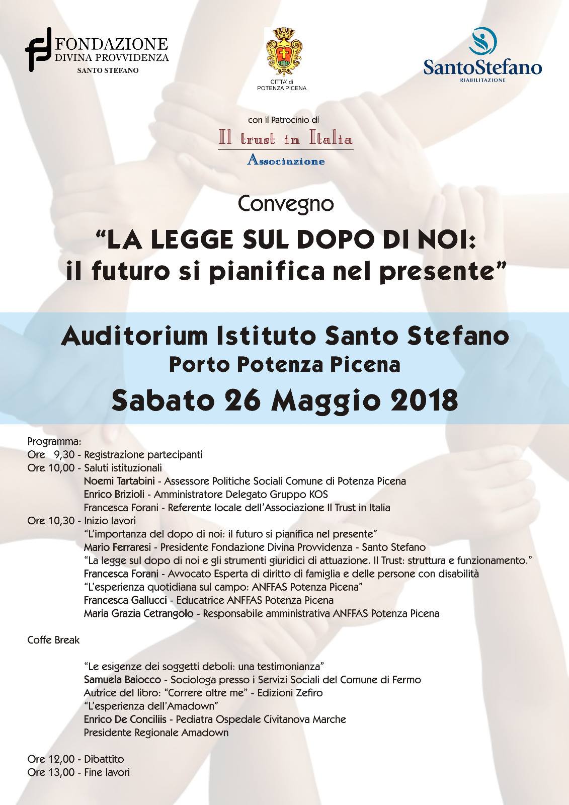 Il Convegno “La legge sul Dopo di Noi: il futuro si pianifica nel presente”